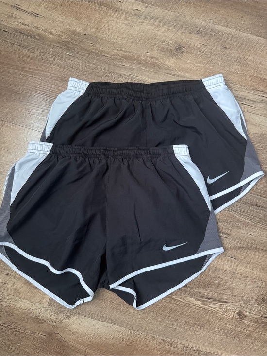 Nike Pants - Nike Black and White Women's Running Shorts with Swoosh (2 pack)